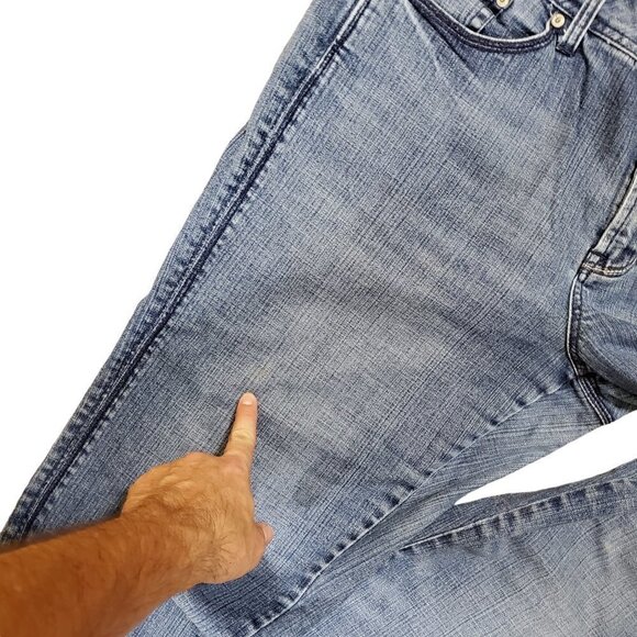 Seven7 Y2K Straight Leg Jeans Womens 20x31 Denim Medium Wash Embroidered Pockets - Picture 10 of 12